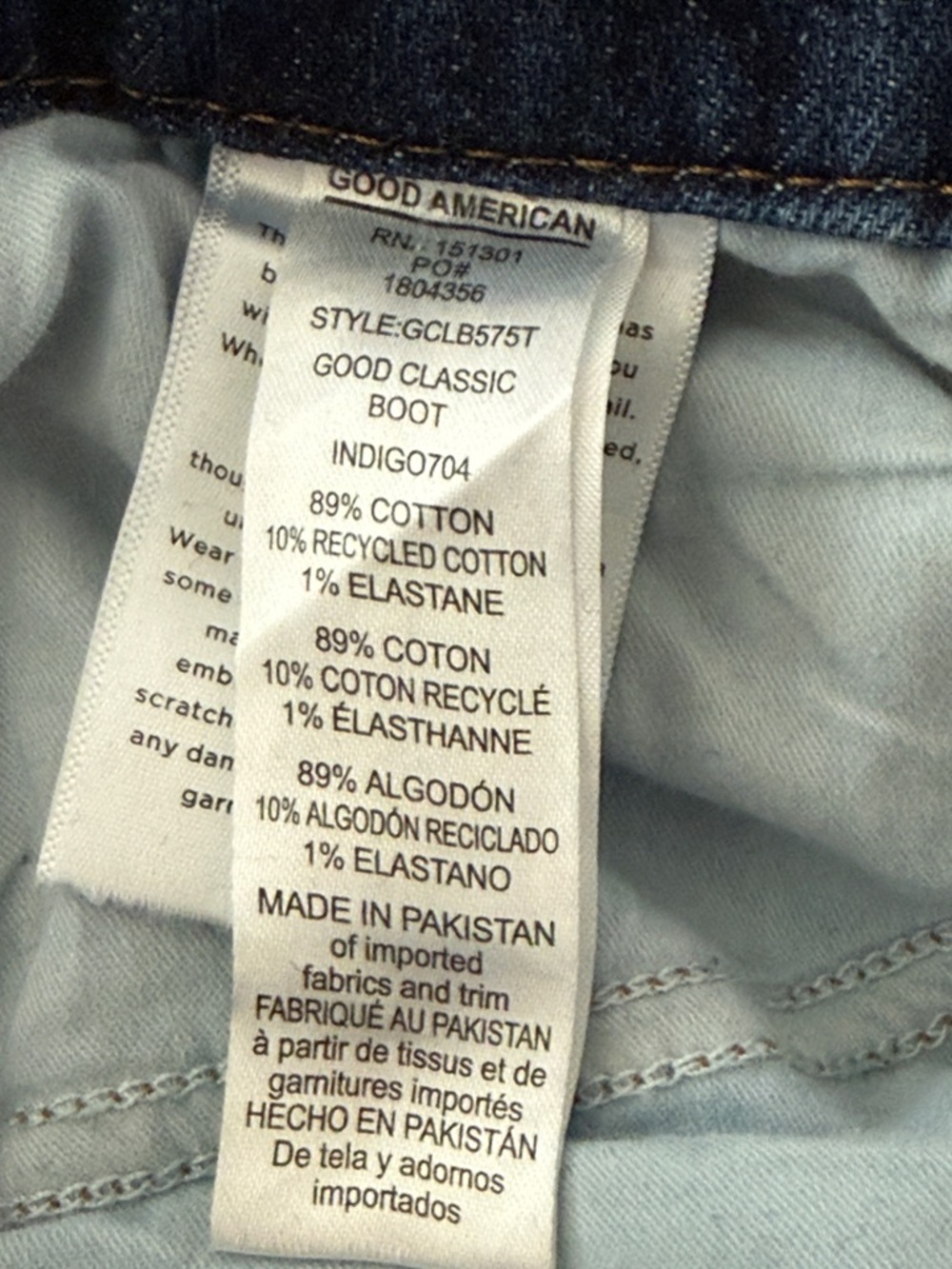 GOOD AMERICAN Good Classic Bootcut Jeans - Picture 7 of 8